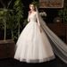 Elegant Long Sleeve Lace Wedding Dress For Bride, Princess Ball Gown With French Style, Plus Size Available_ecoleips.com