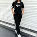 Leopard Print Fashion Set Crew Neck Short Sleeve Drawstring Pants Women's Clothing European American Style Summer New 2026_ecoleips.com