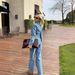 Aria Basics New Spring Autumn Women's Fashion European And American Style Suit Collar Pocket Decorated Waist-Cinching Straight-Leg_ecoleips.com