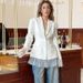 Women's High-End Fitted Suit Jacket Autumn Winter Slim Waist Lace Trim Stylish Elegant Outerwear Blazer_ecoleips.com