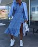 2024 Summer New Cross-Border European And American Print Lo Sleeve V-Neck Floral Patchwork Dress Women's_ecoleips.com