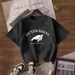 Women's Casual Round Neck Short Sleeve T-Shirt Multi-Color American Style Simple Fashionable Sports Top Solid Printed Loose Fit_ecoleips.com
