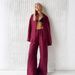 Women's Loose Long Sleeved Shirt And Trousers Suit Casual Style Spring Summer Outfit_ecoleips.com