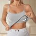 European And American Style Double-shoulder Fully Fixed Cup Camisole Bra, Summer Tank Top With Chest Pads For_ecoleips.com