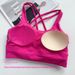 European And American Style Nude-feel Sports Bra, Feminine Cross-back Bra Medium-high Intensity Fitness Tank Top, Yoga_ecoleips.com