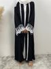 New Lace Abaya Muslim Dubai Nida Islamic Dresses Fashion With Pocket Casual Women Long Robe Clothing Turkish Eid Moroccan Kaftan_ecoleips.com