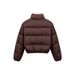 New Solid Color Short Women's Autumn And Winter Coat Fashionable Thickened Warm Zipper Bread Clothes Cotton Clothes_ecoleips.com