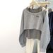 American-style Long-sleeve Off-shoulder Embroidered Striped Sweatshirt For Women, Spring Autumn Korean Version Two-piece_ecoleips.com