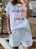 Women’s 2 Piece Outfit Set – Oversized Graphic T-Shirt And Biker Shorts Matching Set, Casual Summer Lounge Tracksuit For Daily Wear-350_ecoleips.com