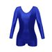 XClocKNYoung Satin Glossy Bodysuit Long Sleeved Shorts Jumpsuit Oil Glossy Bodysuit Yoga Fitness Suit Satin Tights_ecoleips.com