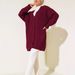 "Elegant Burgundy Muslim Knit Cardigan – Oversized Comfort For Work & Leisure | Winter 2024"_ecoleips.com