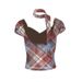 AD508 Cross-border 2025 Summer Hot-Selling Top Blouse Fashionable Sexy Mesh Print Lace-Up Ultra-Thin Hot Girl T-Shirt_ecoleips.com
