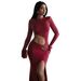 Women's Sexy Cropped Dress Long Sleeve Round Neck European And American Style Fashion For Autumn New_ecoleips.com