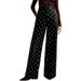 Cross-border European And American Fashion Retro Polka Dot Korean Style New Loose Wide-leg Long Casual High-waisted_ecoleips.com