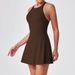 Women's Clothing Quick Drying Feather Tennis Skirt Beautiful Back Fitness One Piece Yoga Suit_ecoleips.com