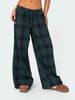 Women Y2k Oversize Pants Lounge Bottoms Fashion Plaid Casual Pants Elastic High Waist Casual Pockets Pajama Pants Homewear_ecoleips.com