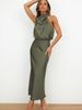 2026 Spring/Summer Best-selling Acrylic Satin Dress - Toasting Groomsmen Attire For Elegant Ladies - Sleeveless Evening Gown_ecoleips.com