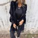 Women's Faux Mink Fleece Cape With Tassel Shawl Thickened Warm Batwing Solid Color Autumn Winter New Clothing_ecoleips.com