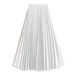 Women’s Clothing Satin Elegant Accordion High Waist Pleated Skirt Spring And Summer All Match Princess Style Skirt Long Skirt New Style_ecoleips.com