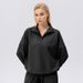 European And American Autumn And Winter Sports Sweater Women's Semi-zipper Fitness Long-sleeved Loose Casual Outdoor Running Sportswear Jacket_ecoleips.com