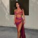 Women's Clothing Fashion Sexy Backless Halter Neck Sling Hip Skirt Two Piece Set_ecoleips.com