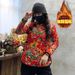 girl Winter New Northeast Women's Chinese Style Quilted Button Tang Suit Coat Village Girl Floral Cotton Jacket_ecoleips.com