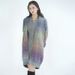 Autumn Winter Wool Knit Cardigan For Women Gradient Color Mid-Length Thickened Sweater Coat_ecoleips.com