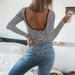 Diyun Foreign Trade 2024 Autumn Winter Y2K Tops Women's European And American Striped Color-Block_ecoleips.com