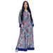 Modest Abaya Dress Bohemian Print Maxi Dress With Handcrafted Buttons Elegant Kaftan For Women, Perfect For Festivals & Special Occasions_ecoleips.com