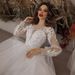 High-End European American Export Wedding Dress Summer Long Train Sexy Tulle Off-Shoulder Puff Sleeve for Women_ecoleips.com