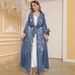M25036 New Cross-Border Foreign Trade Women's Clothing Abaya Middle Eastern Rhinestone Embellished Robe Dress Dubai_ecoleips.com
