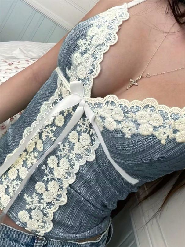 2026 European And American Sexy Lace Camisole Women, Slim-fit, Suitable For Inner Or Outer Wear, Base Top, Cross-border_ecoleips.com