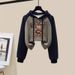 Women's Clothing Raglan Contrast Hooded Sweatshirt Top With Loose Slim Wide Leg Mopping Pants_ecoleips.com