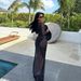 Women's Clothing Summer New Sexy Girl Slim Mesh Perspective One Shoulder Long Sleeve Long Dress_ecoleips.com
