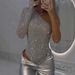 Women's Clothing Summer Hot Girl Sexy One Shoulder Tight Rhinestone Sequin Top_ecoleips.com
