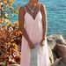 Women Holiday Casual Style Sleeveless Spaghetti Strap Deep V‑Neck High Waist Oversized Loose Dress Beach Summer Wear_ecoleips.com
