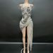 Women's Clothing black fashion sexy slim hip mini short silver tassel dance stage performance mini dress_ecoleips.com