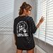 Women's Oversized Cotton Blend T-Shirt Casual Streetwear Short Sleeve round Neck Print Comfort Fit Top_ecoleips.com