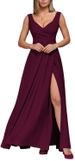 Women's Clothing Summer Solid Color Sleeveless Waist Dress Group Dress Long Skirt_ecoleips.com