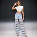 High-Waisted Wide-Leg Jeans For Women Hollow Out Patchwork Flowy Style Cross-Border Fashion Autumn_ecoleips.com