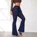 Women's Clothing Women's Stretchy Slim Fit High Waist Bootcut Jeans With Button Details - Flattering & Comfortable Stretchy Slim Fit High Waist_ecoleips.com