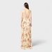 High-End French Style Floral Print Lace Trimmed Pleated Maxi Skirt Backless Dress for Beach Vacations_ecoleips.com