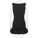AC859 European And American New Style Sleeveless Backless Slim-fit Bodycon Sexy Fashion Solid Color Ruffle Dress_ecoleips.com