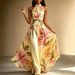 Summer New Women's Elegant Slimming Printed Dress Halter Neck Long Full Skirt American Vacation Style_ecoleips.com