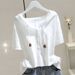 Cotton Hooded Short-sleeved T-shirt Women's 2026 Spring And Summer New Loose And Thin Versatile Pullover_ecoleips.com