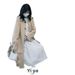 Women's Trench With Cotton Padding, Autumn And Winter, Petite Size, 2025 New Style, Mid-Length, Loose Fit, Black Padded_ecoleips.com