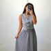 Women's Clothing Summer Sleeveless Vest Heavy Half Length Pleated Long Sleeved High End Two Piece Suit_ecoleips.com