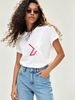 Women’s Retro Illustration Tee, Casual Short Sleeve Crew Neck Top For Trendy Daily Looks_ecoleips.com