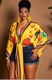 Curvy Women Irregular Placement Floral Print Tie Adjust Shirt, Elegant Sexy Blouse For Beach Vacation Valentine Music Festival Spring Summer Outing_ecoleips.com