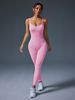 K Threaded One-piece Yoga Suit, Women's Slim Shoulder And Beautiful Back Jumpsuit, Running, Abdominal Tightening, Hip Lifting, Fitness Jumpsuit_ecoleips.com